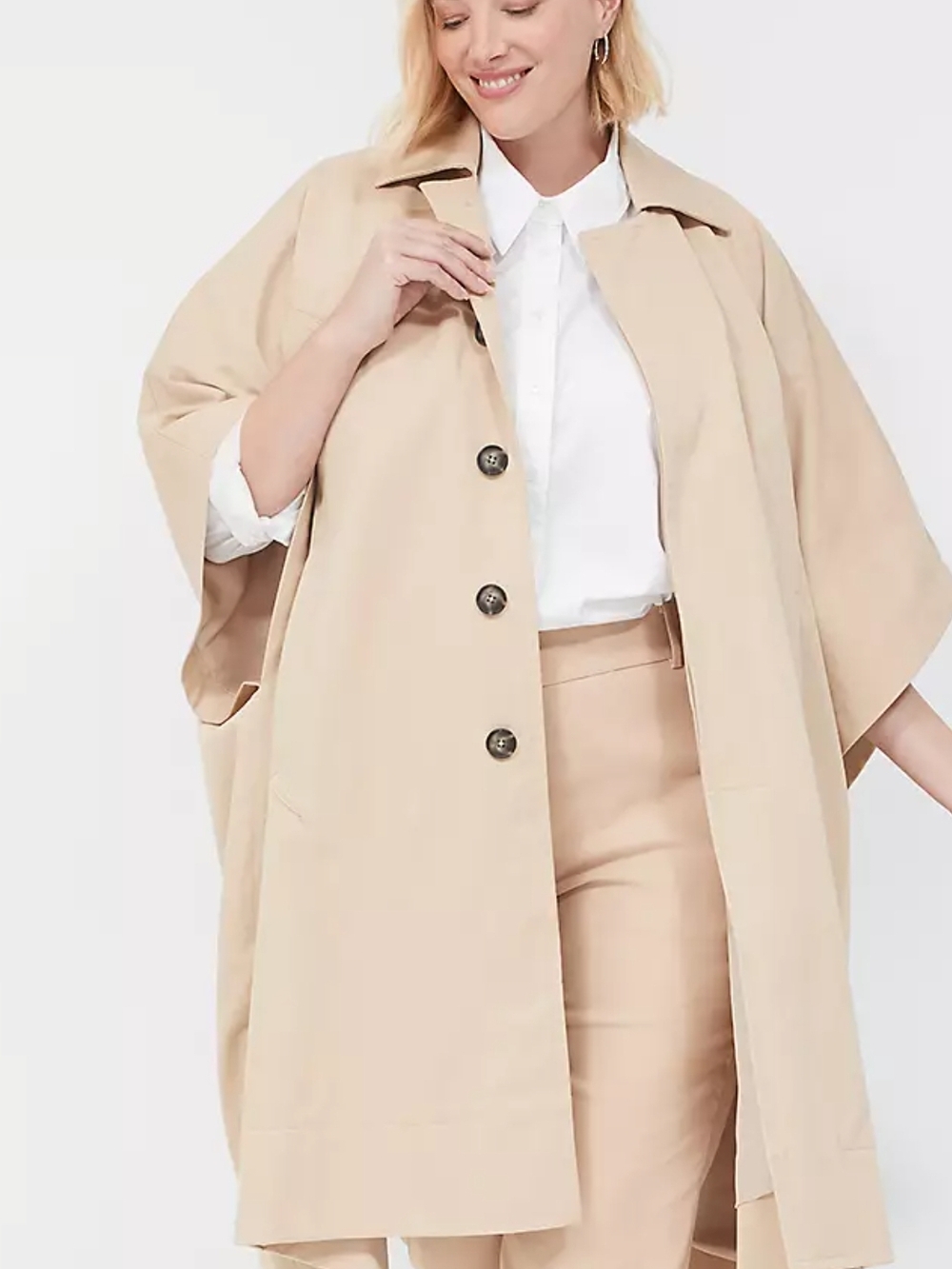 Oversized Trench Poncho
